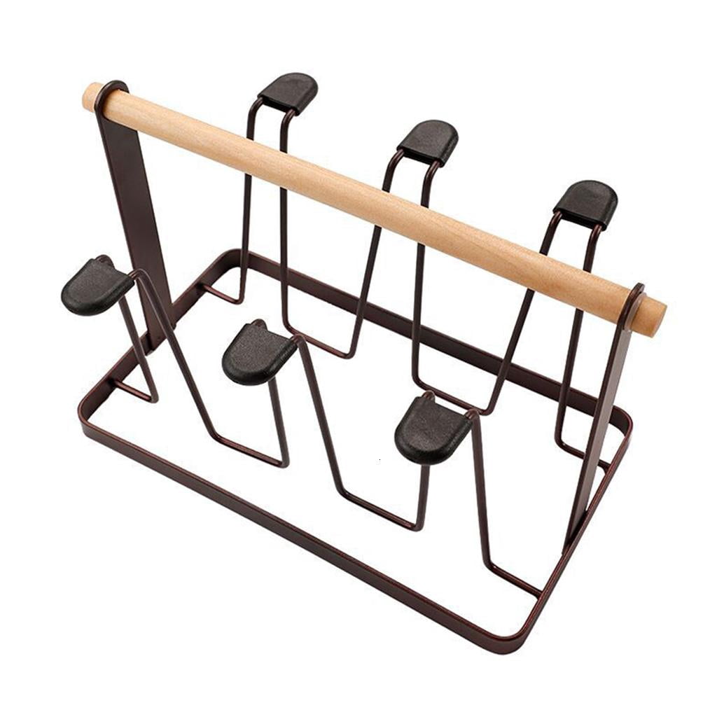 HILOGEL Vintage Wrought Iron Cup Holder Coffee Mug Glass Bottle Hanger ...