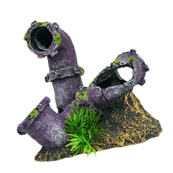HILOGEL Water Pipe Figurine Breeding Cave Terrarium Landscape Aquariums Decors