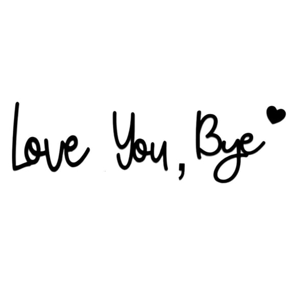 HILOGEL Wood Love You Bye Script Sign Set for Hallway or Bedroom Wall Hanging Decors