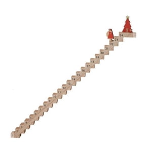 HILOGEL Wood Santa Staircase Countdowns to Christmas Advents Calendar Home Decors