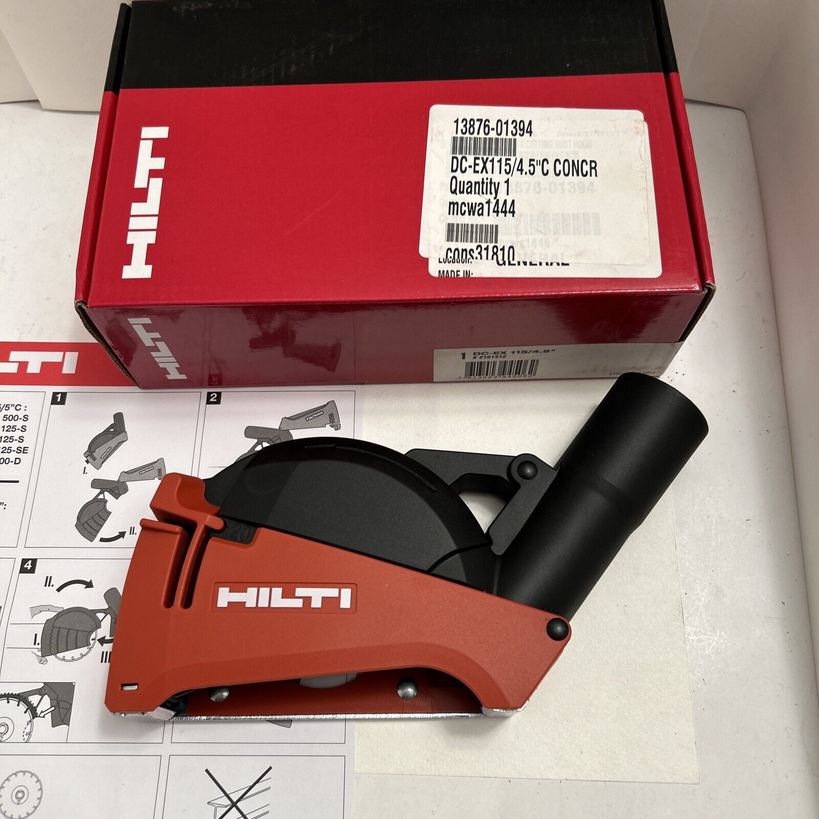 Wolfcraft Extraction Hood For Angle Grinder - Dust Removal Attachment For Milling & Rasp Discs (4399000)