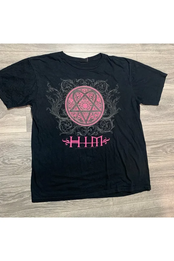 HIM Band Tour 2006 Black T Shirt Full Size S-5XL