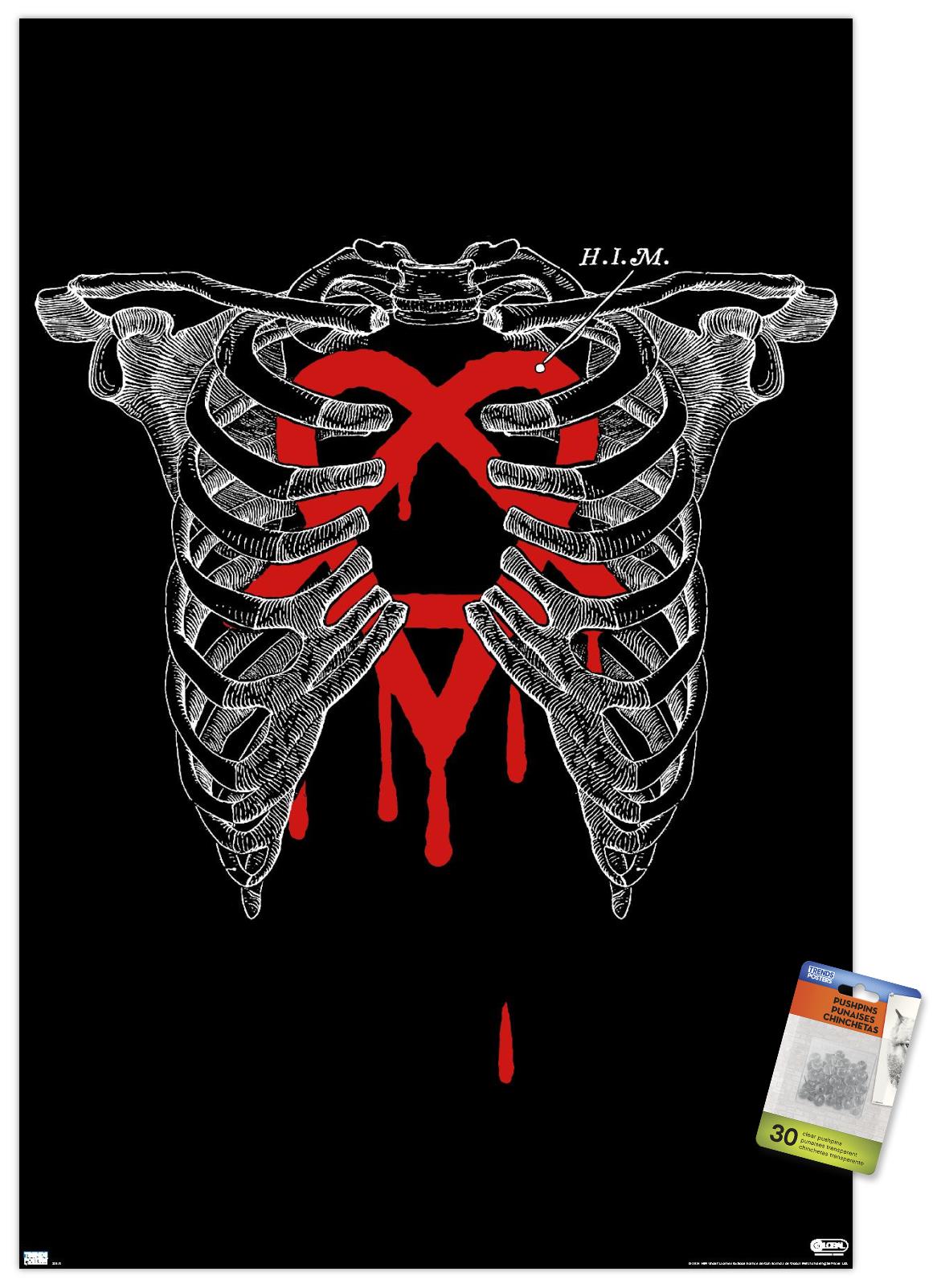 Che Rib Poster HIM - Ribs Wall Poster with Pushpins, 22.375