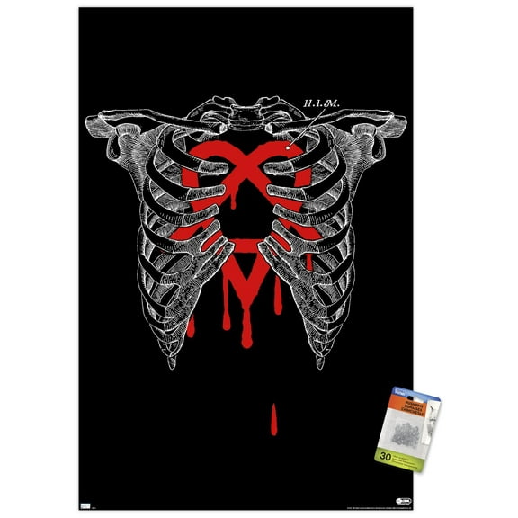 HIM - Ribs Wall Poster with Pushpins, 22.375" x 34"