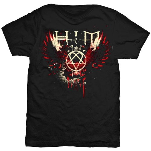 HIM Unisex T-Shirt Wings Splatter (X-Large)
