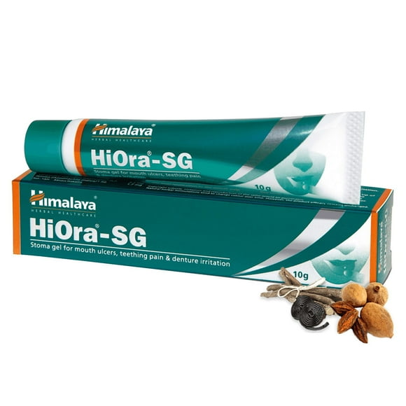 HIMALAYA HiOra-SG stoma gel for mouth ulcers, teething and denture irritation Heals mouth ulcers, Relieves teething pain & Denture irritation