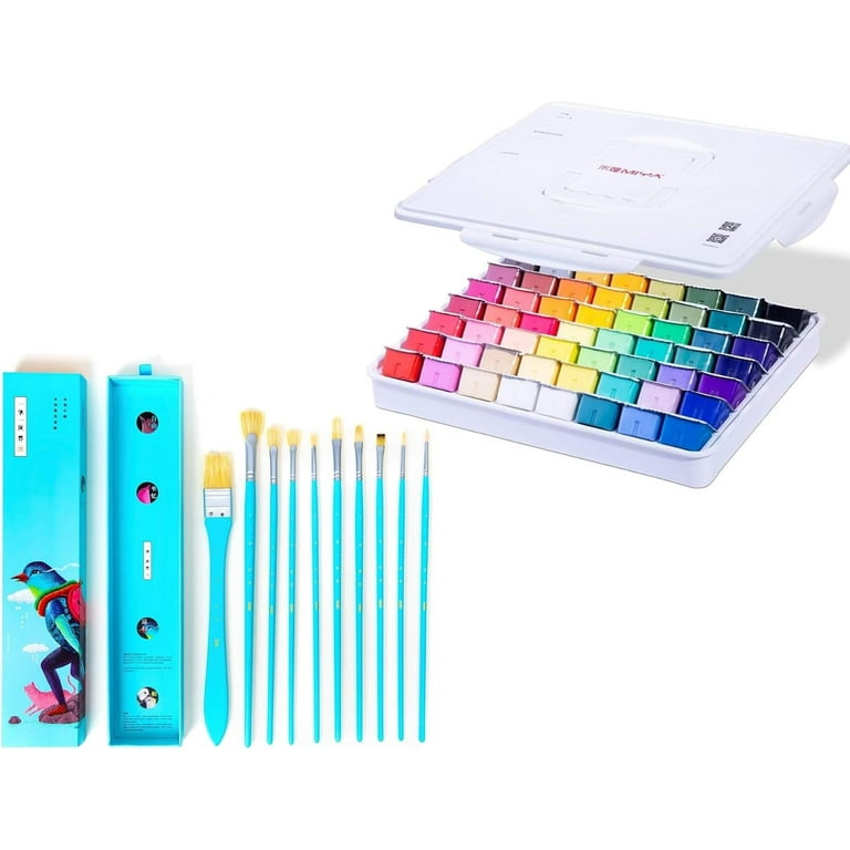 HIMI Non-Toxic Gouache Paint Set, 56 Color Jelly Design for Canvas