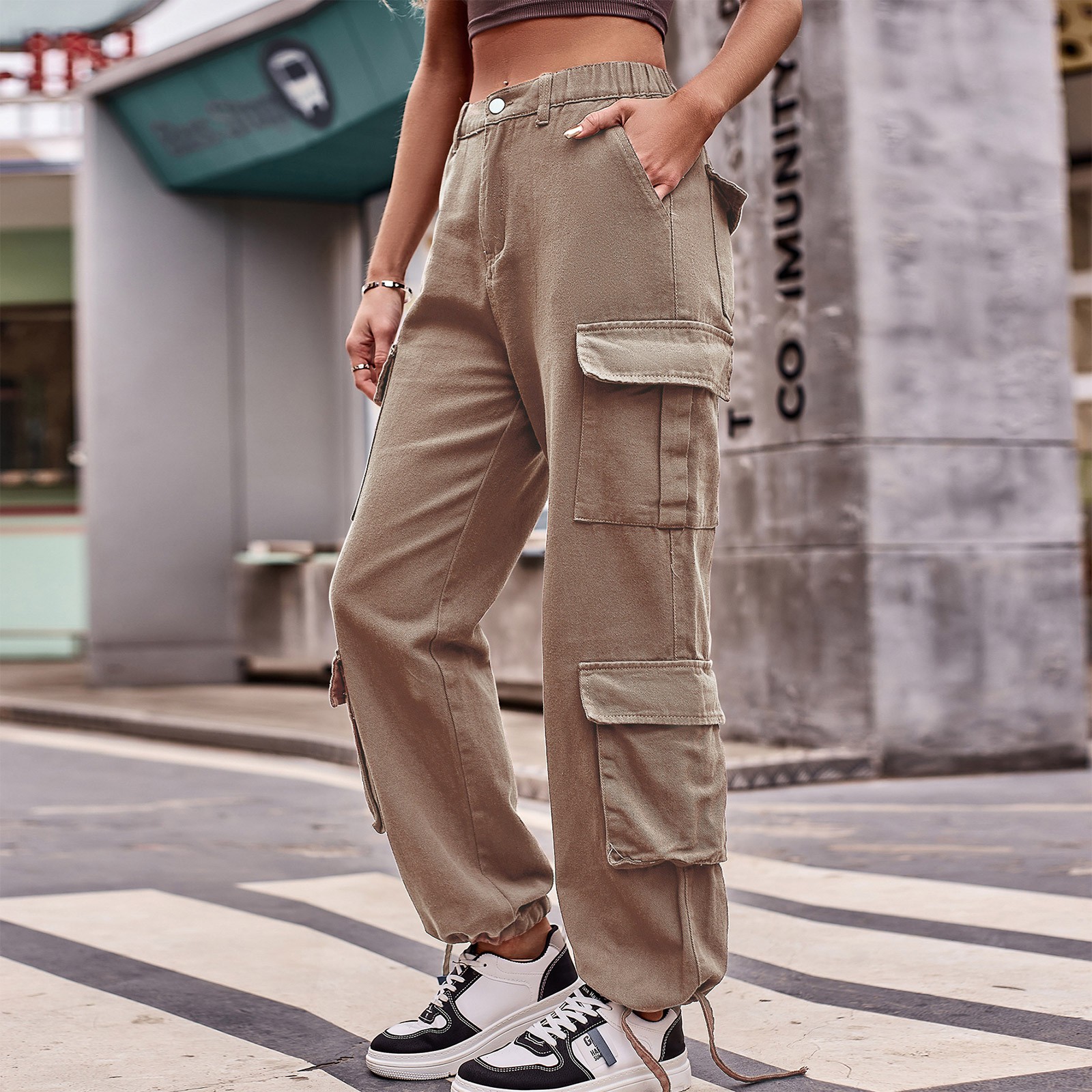 Fashion cargo pants womens outlet