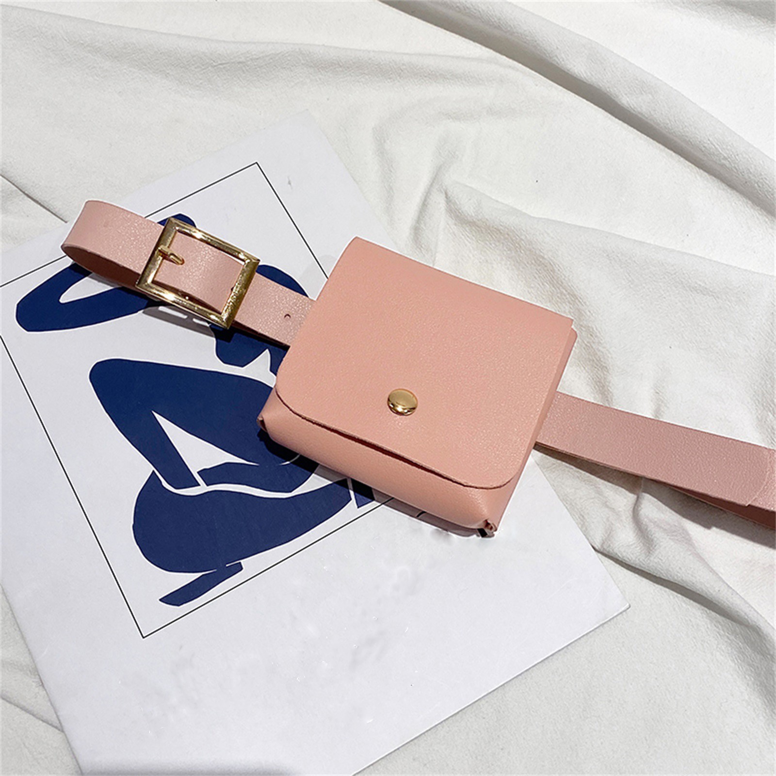 Single Shoulder Slim Ribbon Hip Bag main image 0