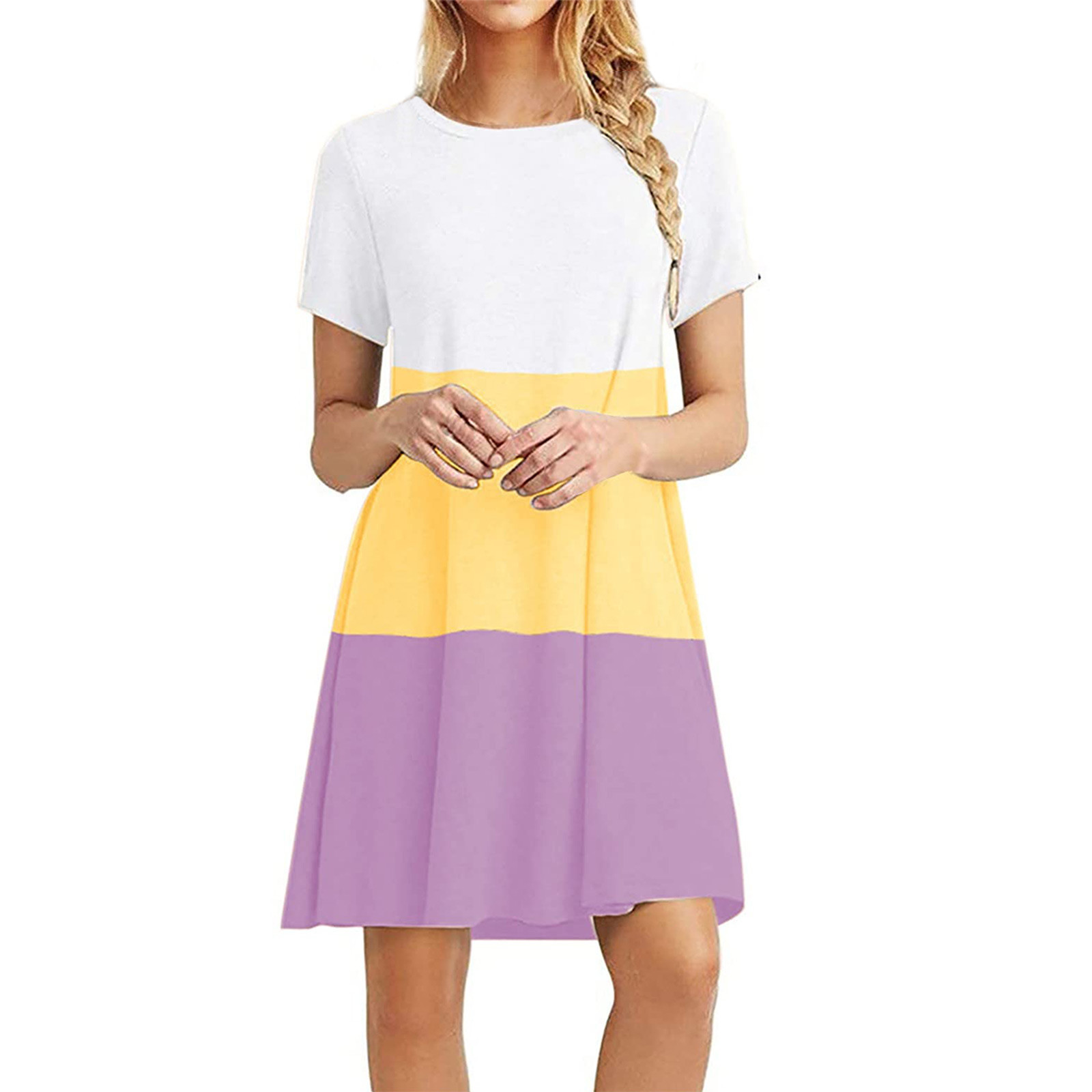 HIMIWAY Summer Dresses for Women 2023 Womens Summer Casual T Shirt