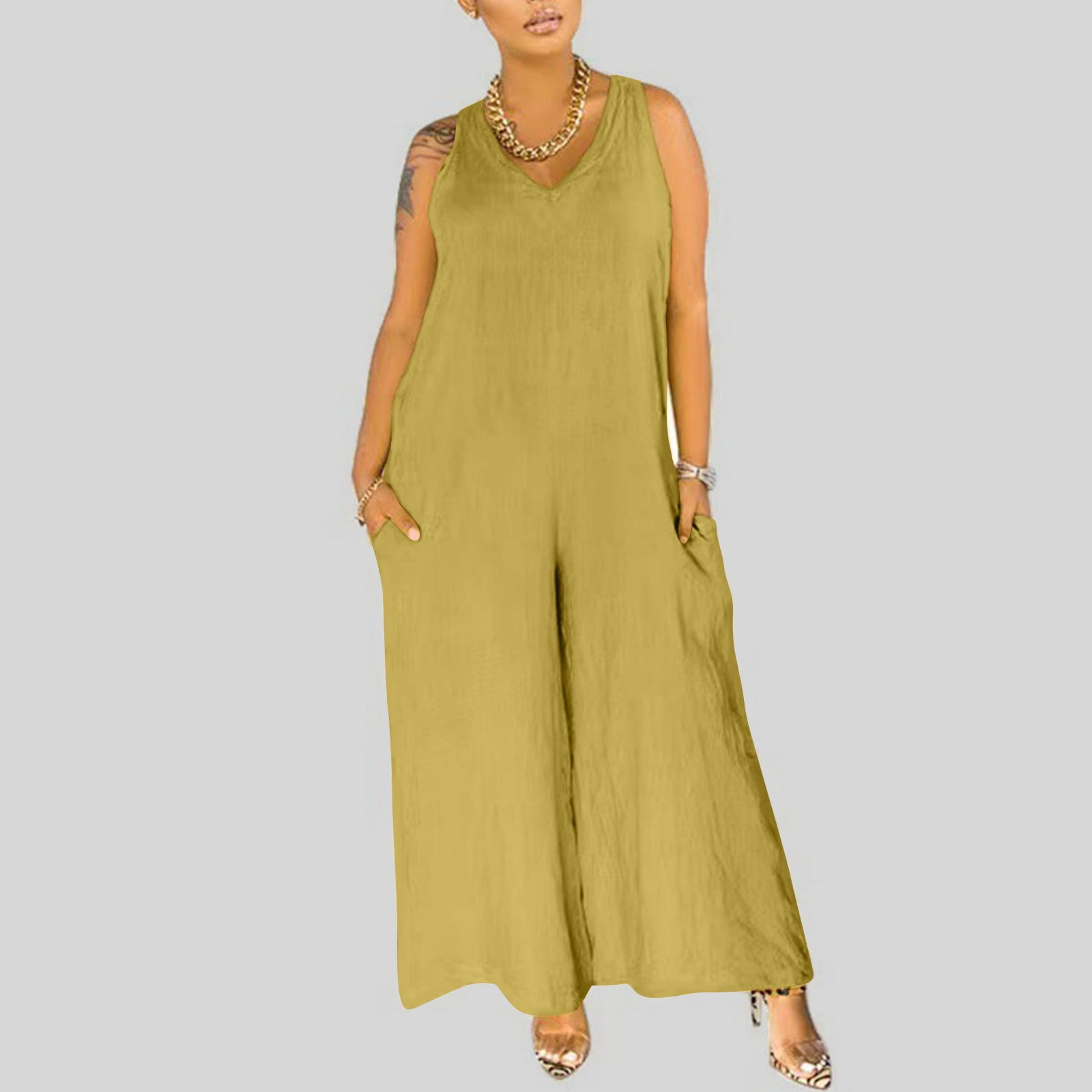Fendi - Sarah Coleman Vertigo Logo Jumpsuit Yellow