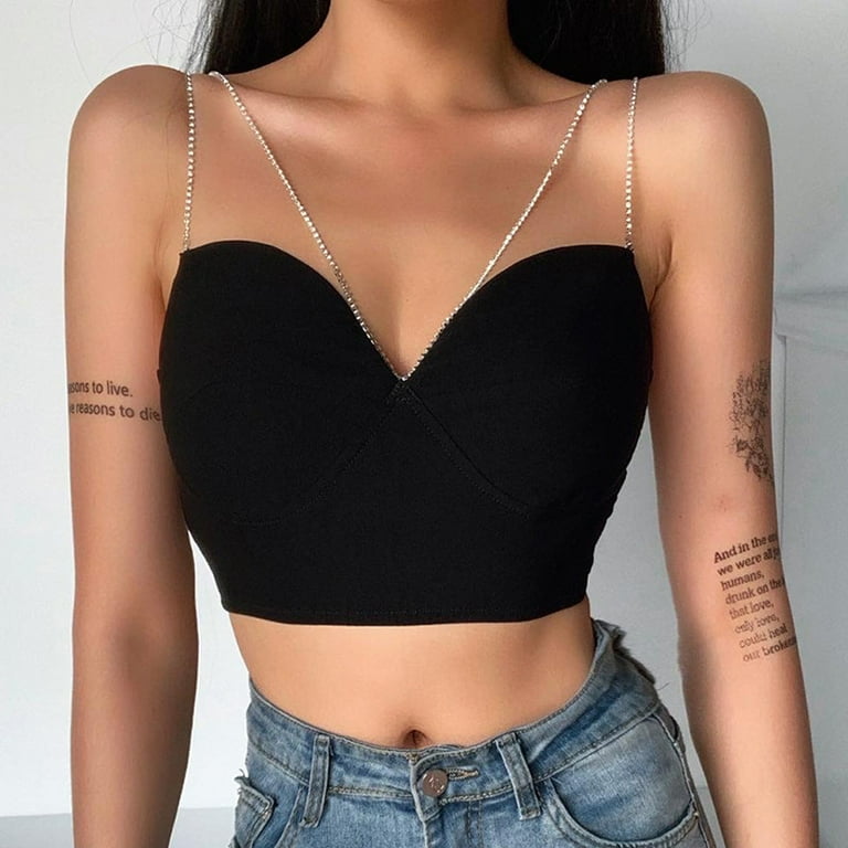 HIMIWAY Crop Tops for Women Women's Fashion Casual Solid Color