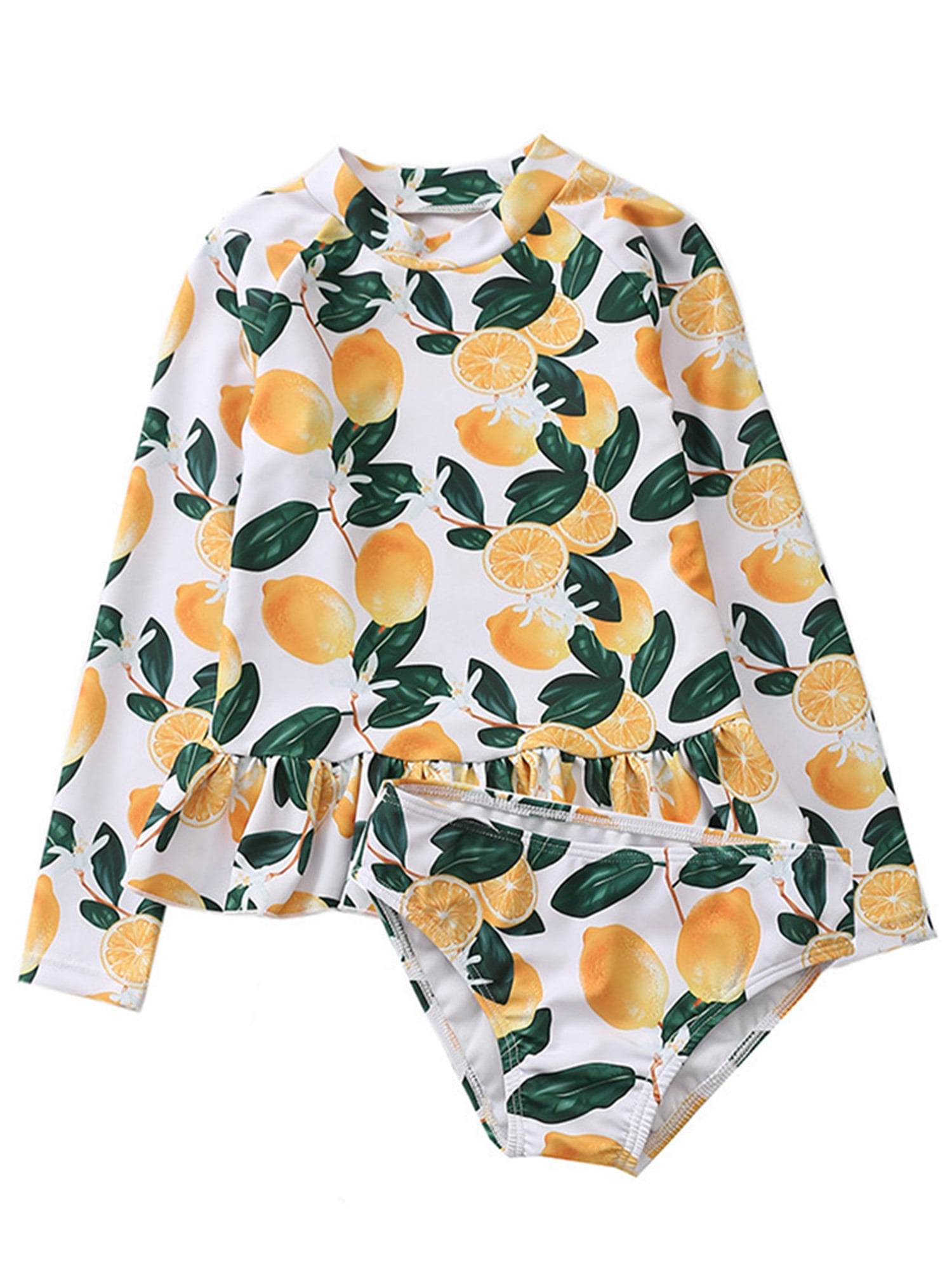 HIMONE Baby Toddler Girl Rash Guard Two Piece Swimsuit