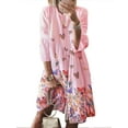 thumbnail image 1 of HIMONE Casual Big Swing Boho Dresses for Women Long Sleeve Tunic Shirts Dress Crewneck A-Line Dress Party Work Fall Midi Dress Plus Size, 1 of 2