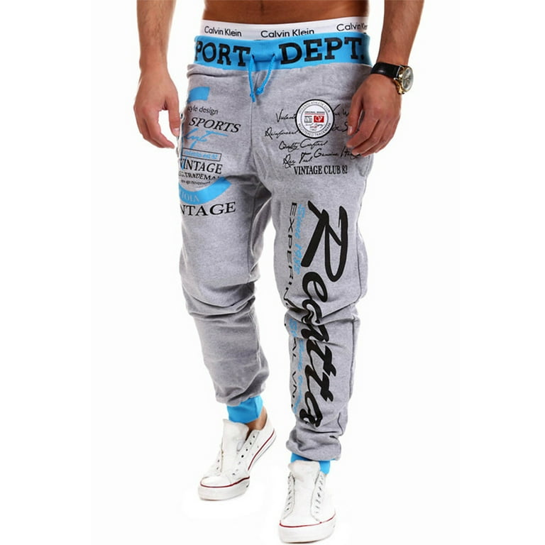 New Men's Sweatpants Baggy Joggers Fashion Letter Hip Hop