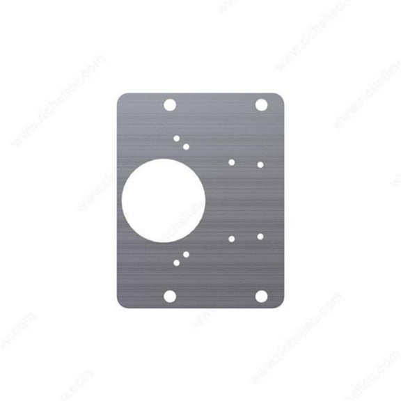 Richelieu 5039822 4.88 x 5.98 in. Steel Hinge Plate, Gray
