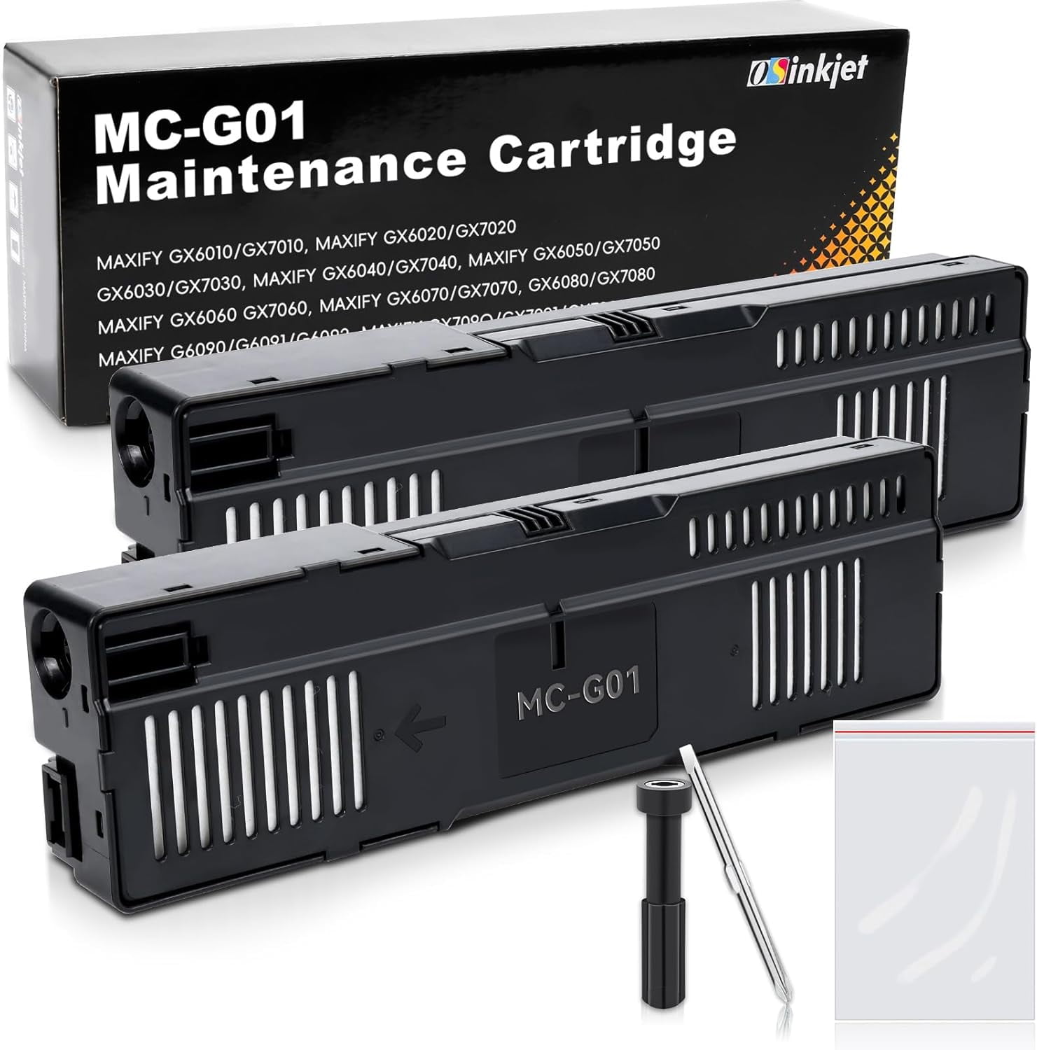 MC-G01 - Cartucho De Mantenimiento Para Canon MAXIFY GX6010 GX7010 GX6020 GX7020 GX6030 GX7030 GX6060 GX7060 GX6070 GX7070 GX6080 GX7080 G6090 G6099G601 G6092 MAXIFY GX7090 GX7091 GX7092