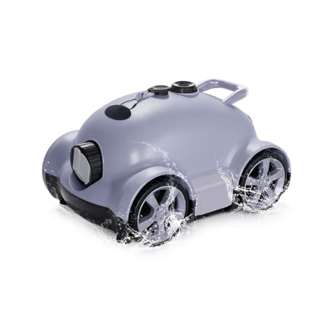 WRAKTOL Cordless Robotic Pool Cleaner for Flat Bottom Pools with 150-Min Runtime, up to 2153 Sq ft, Light Gray