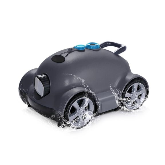 WRAKTOL Cordless Robotic Pool Cleaner for Flat Bottom Pools with 150-Min Runtime, up to 2153 Sq ft, Gray