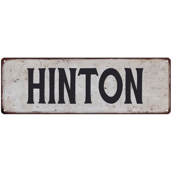 HINTON Vintage Look Gift Rustic Chic Metal Sign 6x18 206180036609
