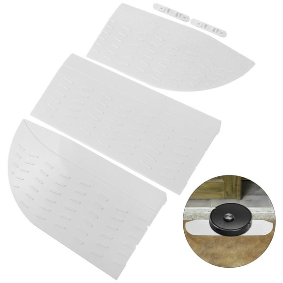 HINTRMENT 1 Set Indoor Rubber Climbing Mat Step Ramp for Wheelchair and Robot Vacuum Users