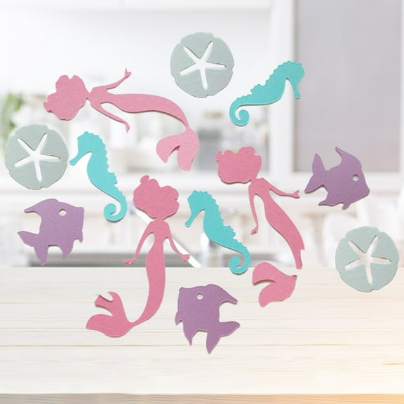 HINTRMENT 100Pcs Confetti Assorted Color Mermaid Themed Party Supplies Wedding Table