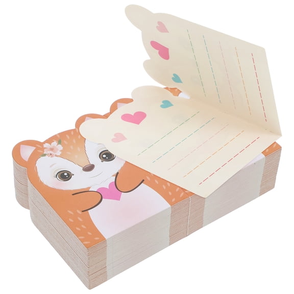 HINTRMENT 100-Pack Orange Deer Note Cards with Envelopes for Birthday, Thank You, Office, and Everyday Messages