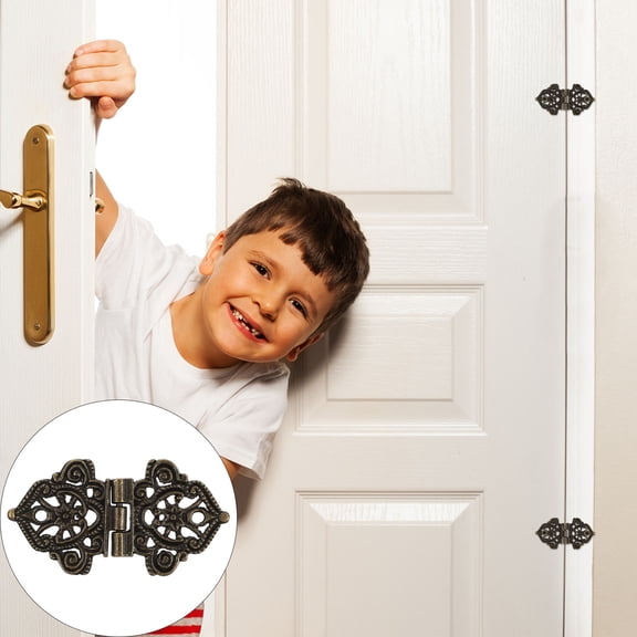 HINTRMENT 10-Pack Assorted Color Metal Butterfly Door Hinges Hardware for Home and Cabinet Use