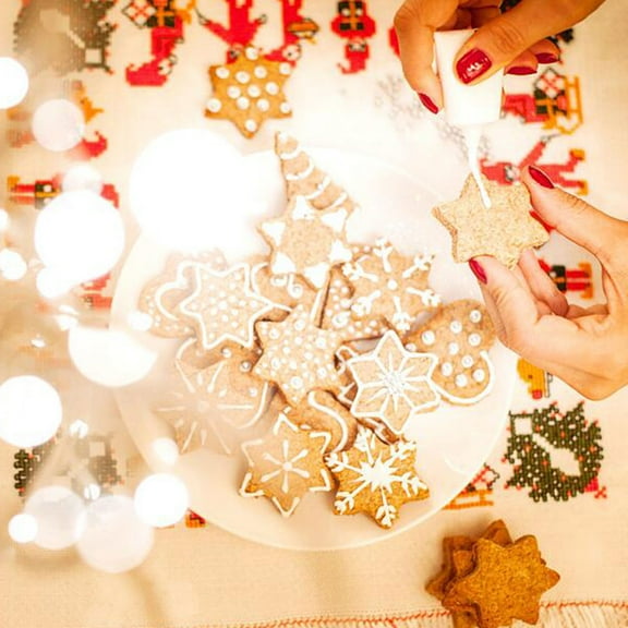 HINTRMENT 10Pcs Christmas Tree Shape Cookie Cutter Stainless Steel Biscuit Molds For Diy Baking