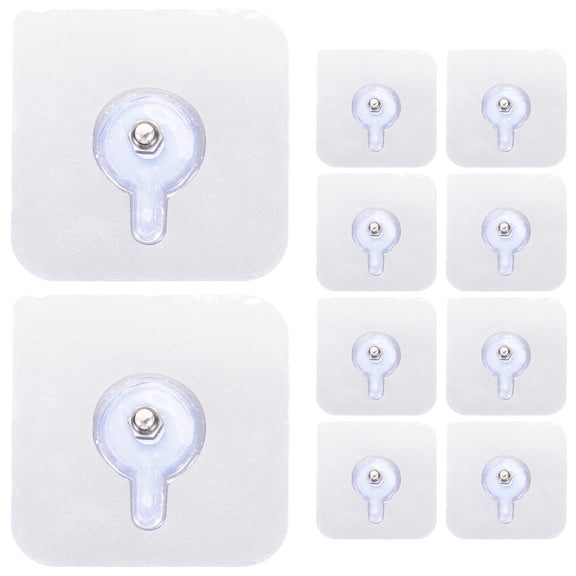HINTRMENT 10-Pack Drywall Picture Hangers No-Trace Adhesive Stickers for Wall Frames and Decor