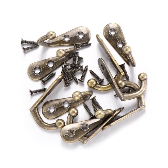 HINTRMENT 10-Pack Heavy Duty Zinc Alloy Purse Hooks Wall Mounted for Utility Room and Home Storage Organization