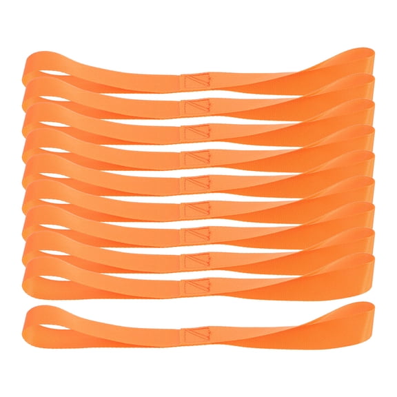 HINTRMENT Orange Soft Loop Straps, Heavy Duty, for Motorcycle Cargo Tension and Security
