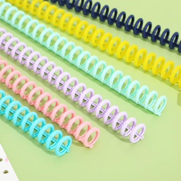 HINTRMENT 12 Pcs Binder Spine Loose Leaf Binding Plastic Pink for Professionals