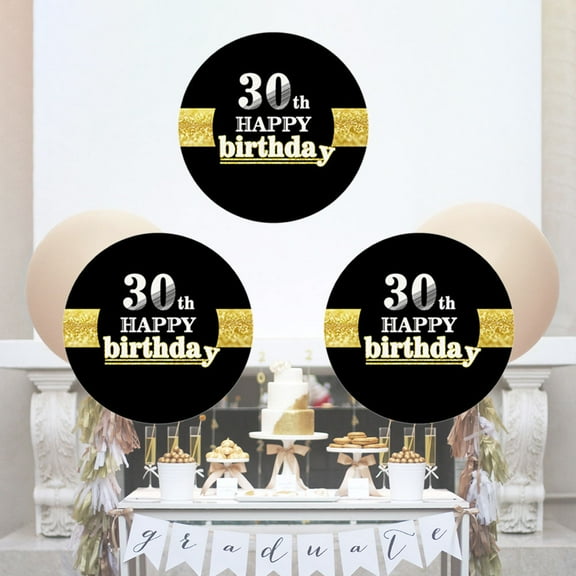 HINTRMENT 12Pcs Happy Birthday Wall Post Sticker for Birthday