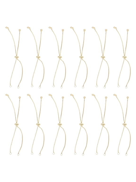 12Pcs Elegant Adjustable Slider Chain Bracelets for Casual and Formal Wear