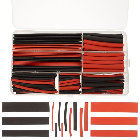 HINTRMENT 150pcs Heat Shrink Sleeve Polyolefin Black Insulation Cable Protection Wires