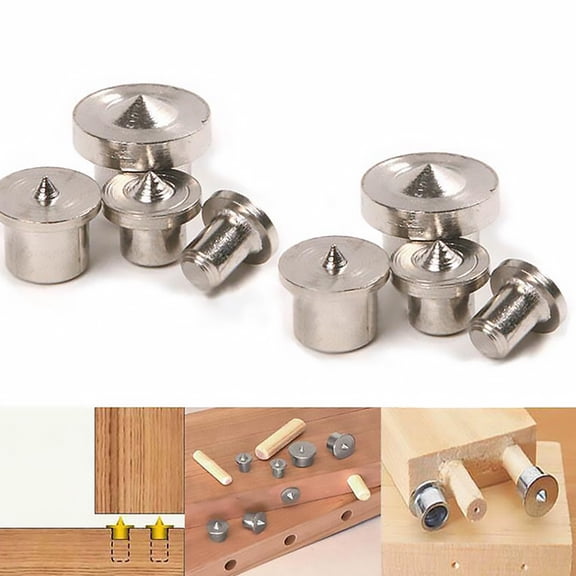 HINTRMENT 16-Piece Metal Dowel Center Set for Woodworking, Precision Joint Alignment Tool for Carpentry and Projects