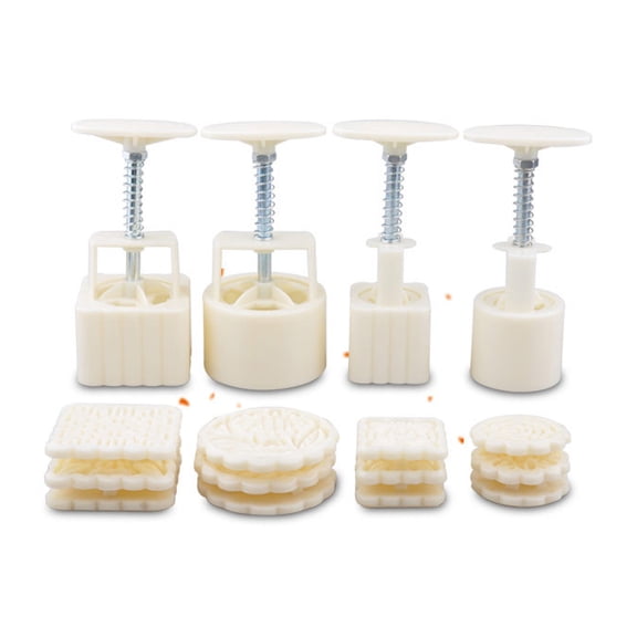 HINTRMENT 16Pcs Set Mold Plastic Abs Resin Pressing Shaping Decorating For Home Bakers