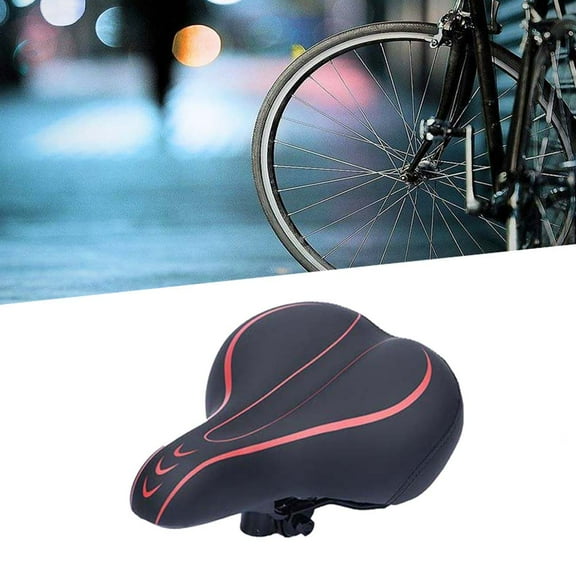 HINTRMENT 1Pack Exercise Bike Seat with Pressure Reduction and Comfortable Ventilation Black