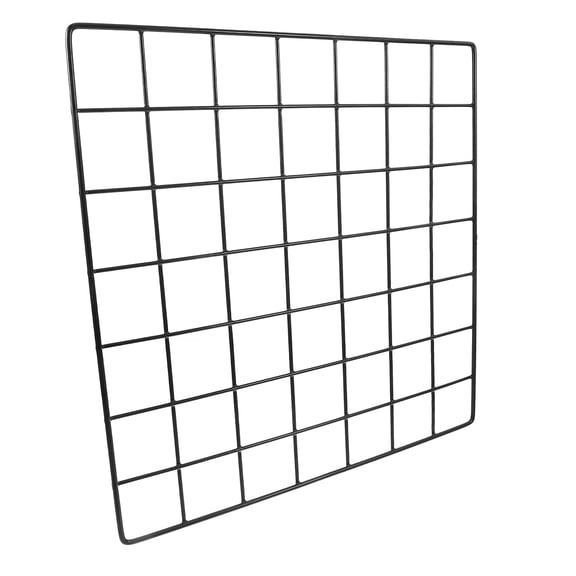 HINTRMENT 1-Pack Black Grid Wall Panel 35x35x0.22in - Wall Hanging Organizer Accessories