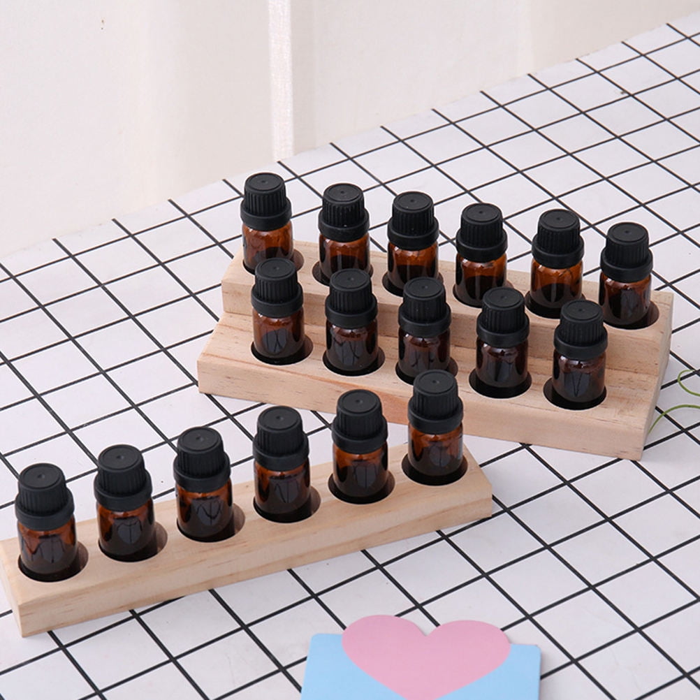 HINTRMENT 1Pack Oils Storage Racks Light Brown Wooden Organizer 8.9*3.3 ...