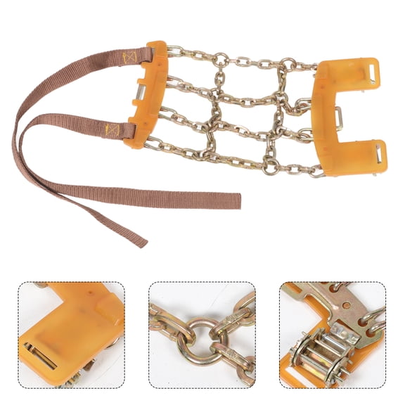 HINTRMENT 1Pack Snow Chains for SUV with Manganese Steel Material Nine-square Grid Design Anti-skid Functionality