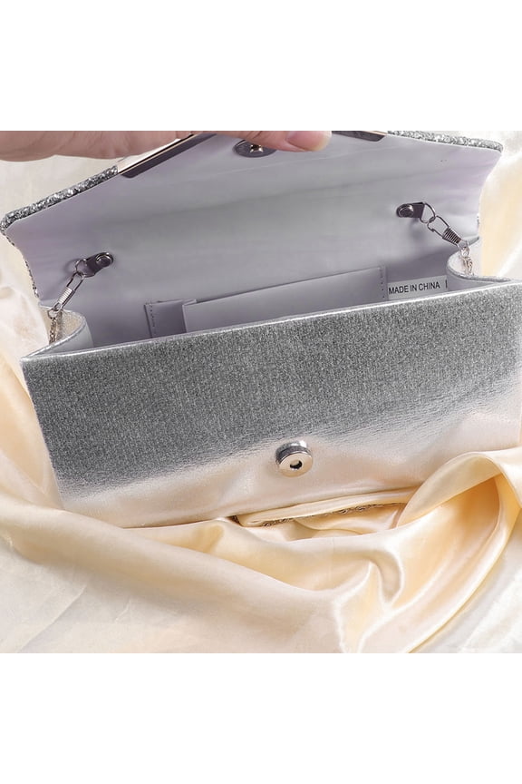 1Pc Evening Handbag Clutch Bag with Sequins Envelope Pattern for Dinner Wedding and Party Use