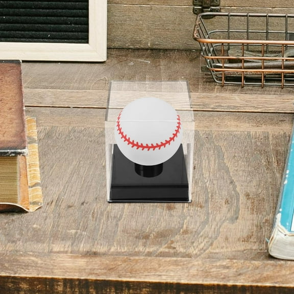 HINTRMENT Clear Baseball Display Box Square 1Pack 4.40X3.81X3.81In
