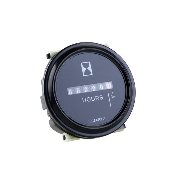 HINTRMENT 1Pcs Black Round Plastic Hour Meter For Marine Boat Engine Industrial Timing