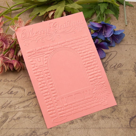 HINTRMENT White Plastic Embossing Stencil for Scrapbooking, Albums, and Various Craft Projects - Ideal for Craft Enthusiasts