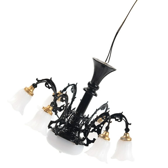 HINTRMENT 1Pcs Mini Chandelier Lamp for Model Decoration DIY Enthusiasts 6.5X4.5CM 1/87 Scale