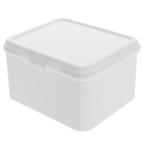 HINTRMENT 1Pcs Plastic Card Organizer for Trading Card Storage with Hinged Lid Design White PP Material 9.5x8x6in