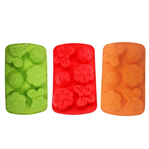 HINTRMENT 1Pcs Silicone Fondant Ladybug Flower Design Heat Resistant for Home Use and Children