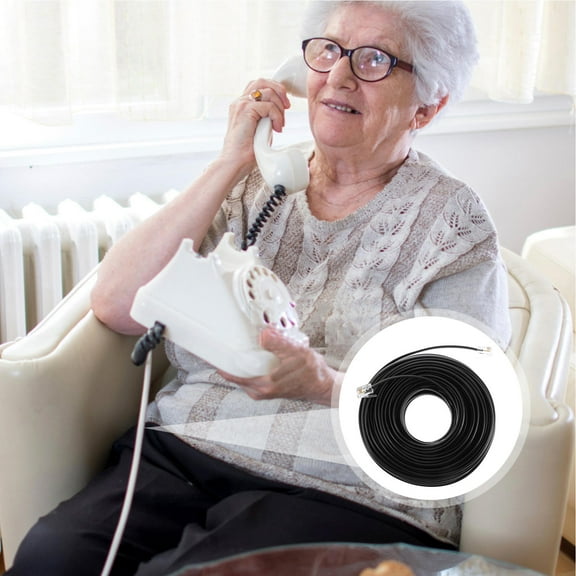 HINTRMENT 1Pcs Telephone Extension Cord Cable with Standard RJ11 Plug for Landline Telephones and Fax Machines 787.4Inch